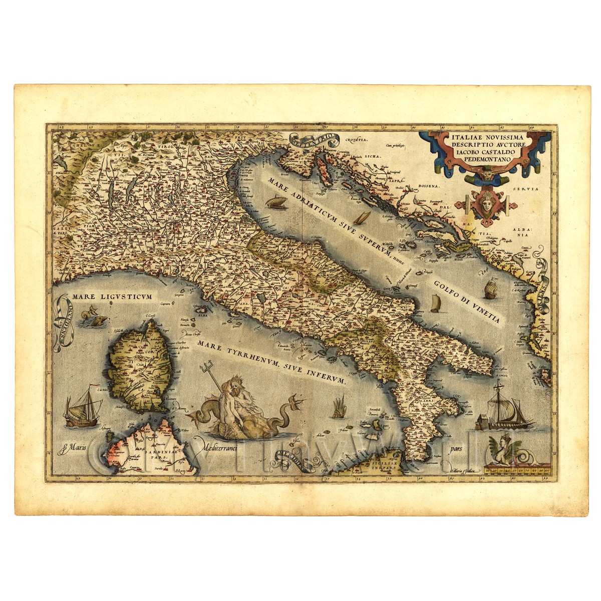 italy old map