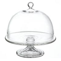 Dolls House Miniature Handmade Glass Cake Stand with Domed Top Dolls House Miniature Handmade Glass Cake Stand with Domed Top