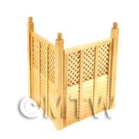 1/12th scale - Dolls house Miniature 2 White Wood Fence Panels