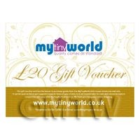 1/12th scale - Twenty Pound Gift Voucher For MyTinyWorld Dolls House