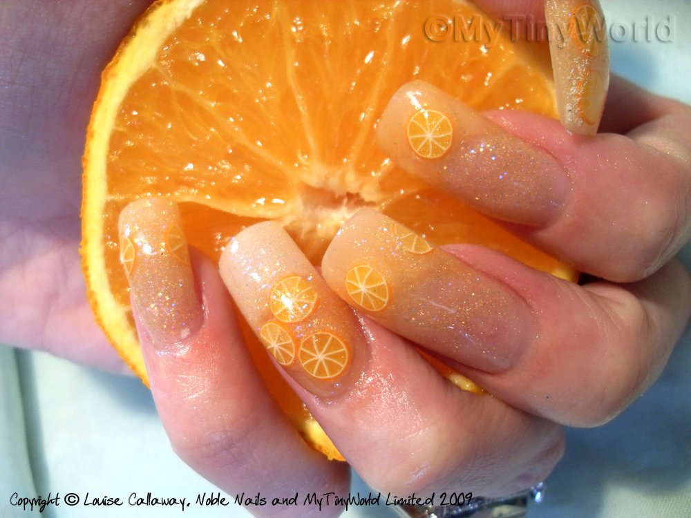 acrylic nail art. Juicy Orange Nail Art Acrylic