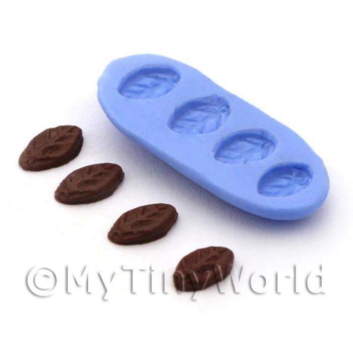 Dolls House 4 Piece Chocolate Leaf Reusable Silicone Mould