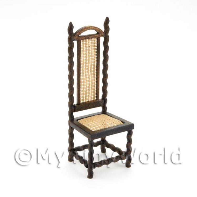 Handmade Dolls House Miniature Furniture - Charles II Hall Chair
