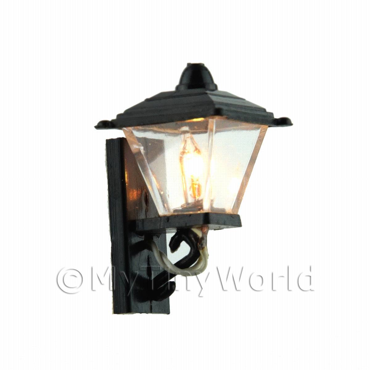 Dolls House Electric Lights [EOL]Dolls House Miniature Black Wall