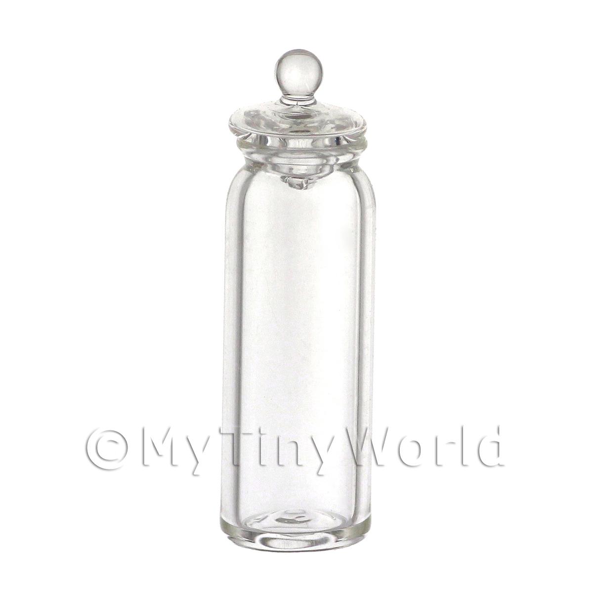 Dolls House Miniature Small Clear Glass Apothecary bottle 