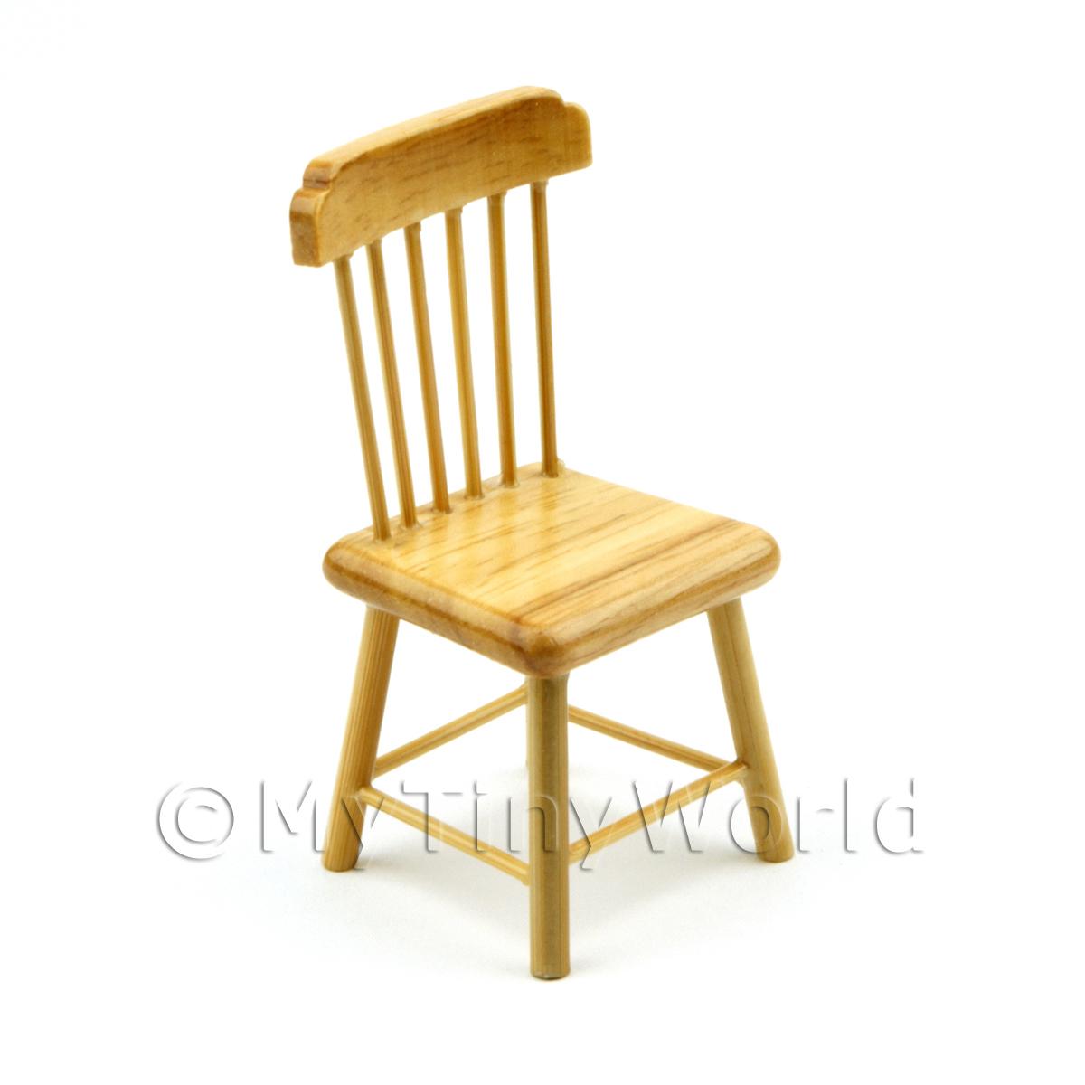 Dolls House Furniture (Value) Dolls House Miniature Pine Dining Chair