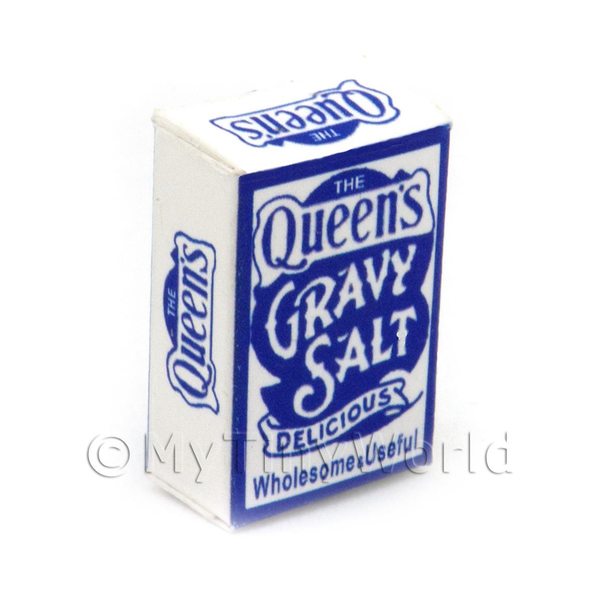 Dolls House Miniature Packaging Sheet of 6 Queens Gravy Salts 