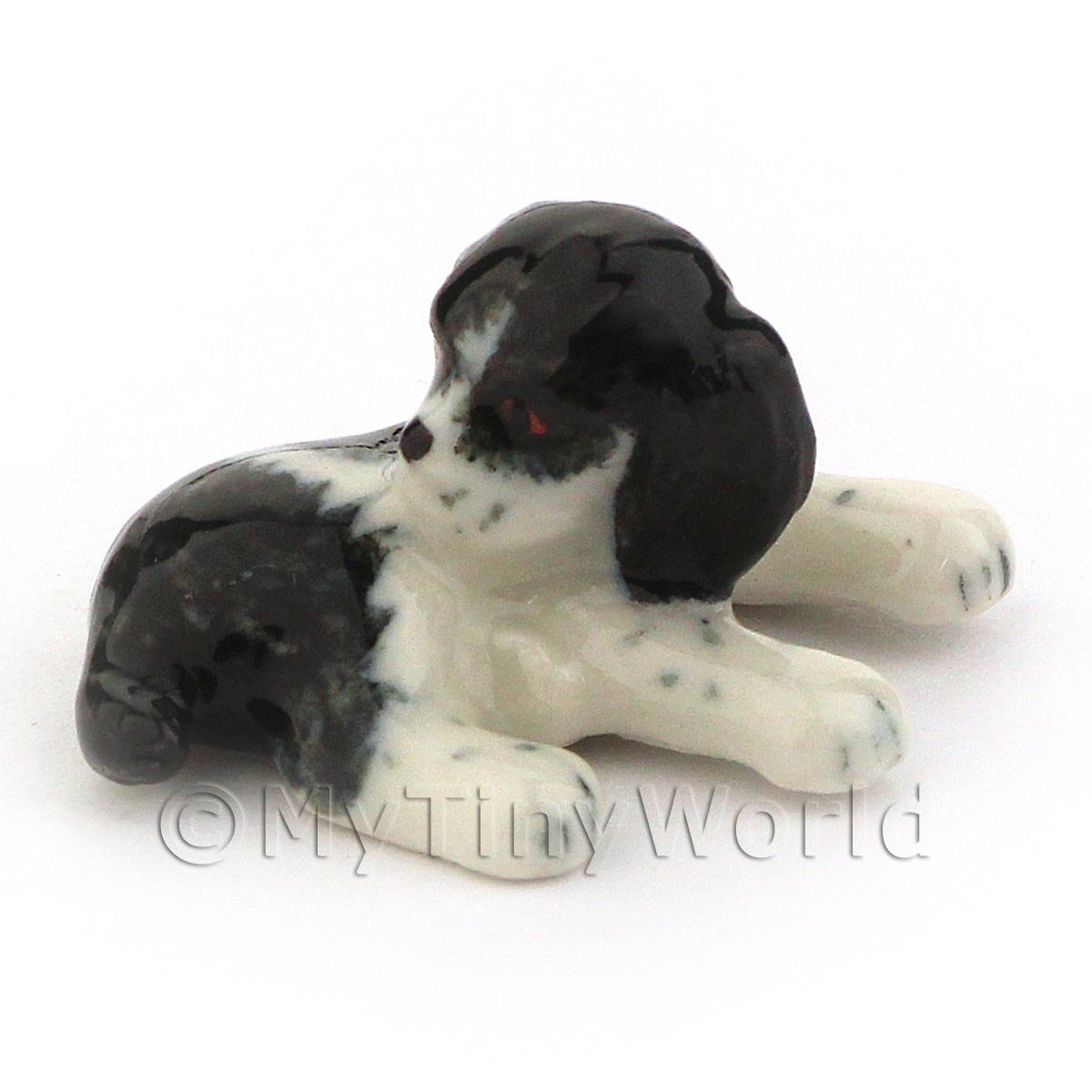 Dolls House Miniature Laying Spaniel Pup 