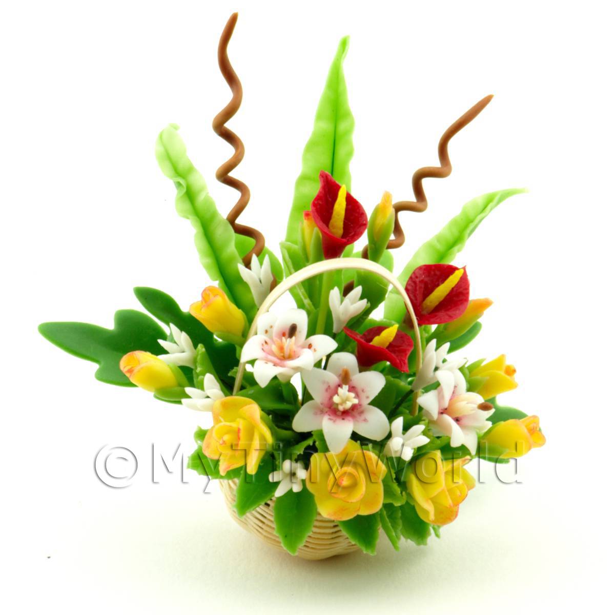 Dolls House Flower Bouquets [EOL]Dolls House Miniature Lillies Yellow