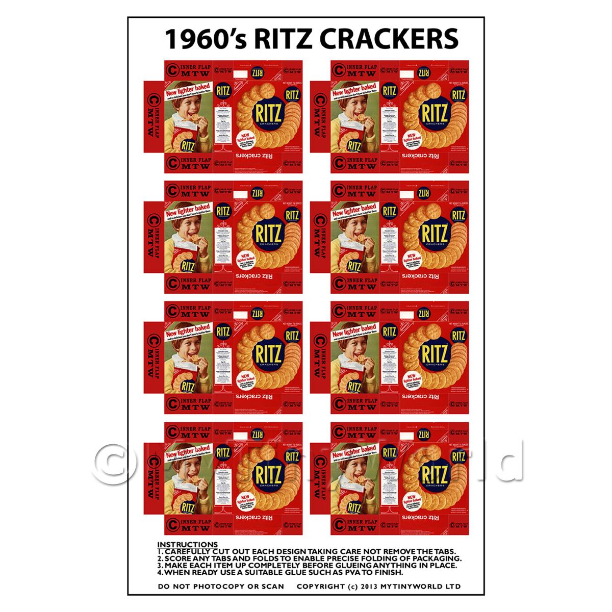 Dolls House Miniature Ritz Cracker Box From 1960s 