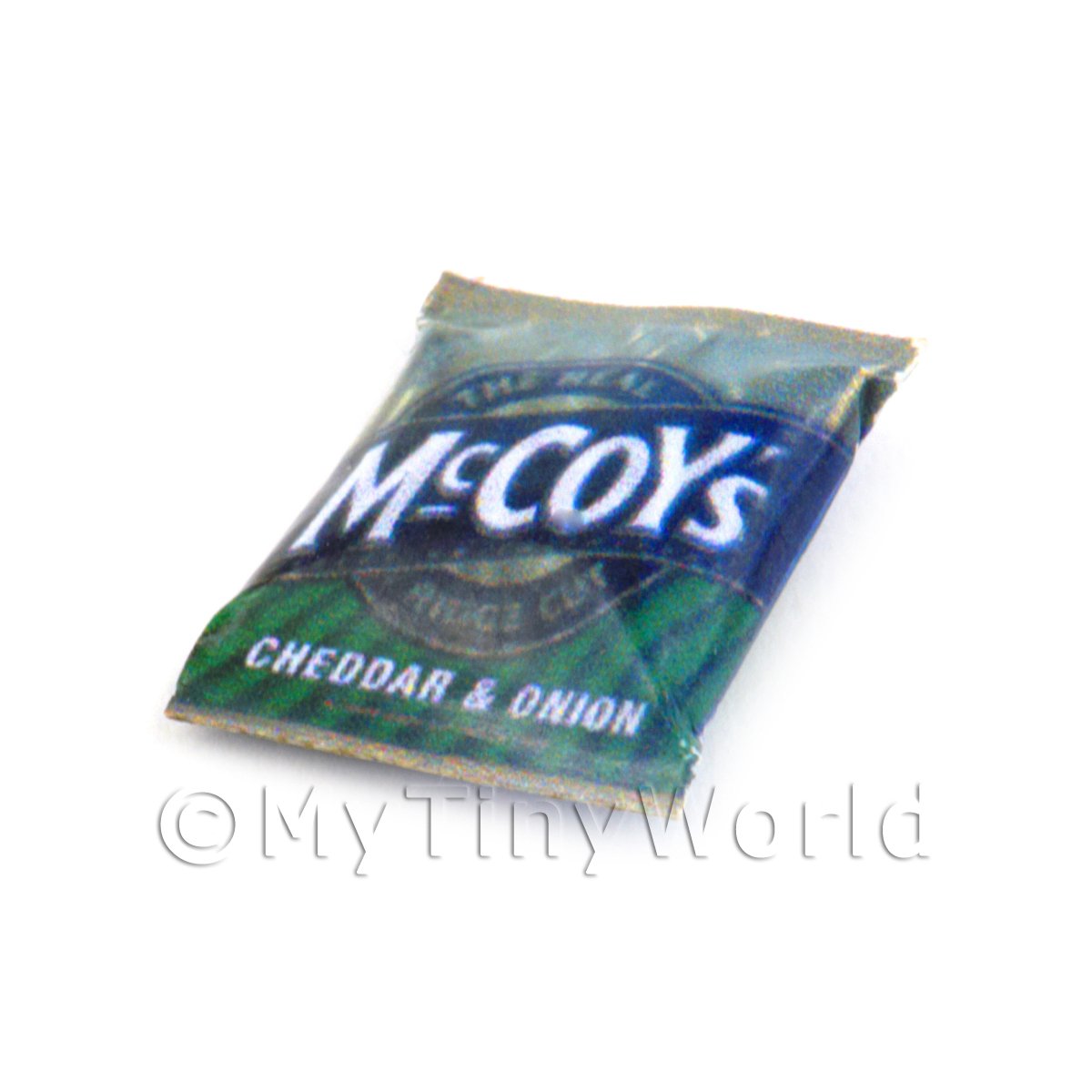 Dolls House Miniature Packaging Sheet of 8 McCoys Cheddar & Onion Crisps 