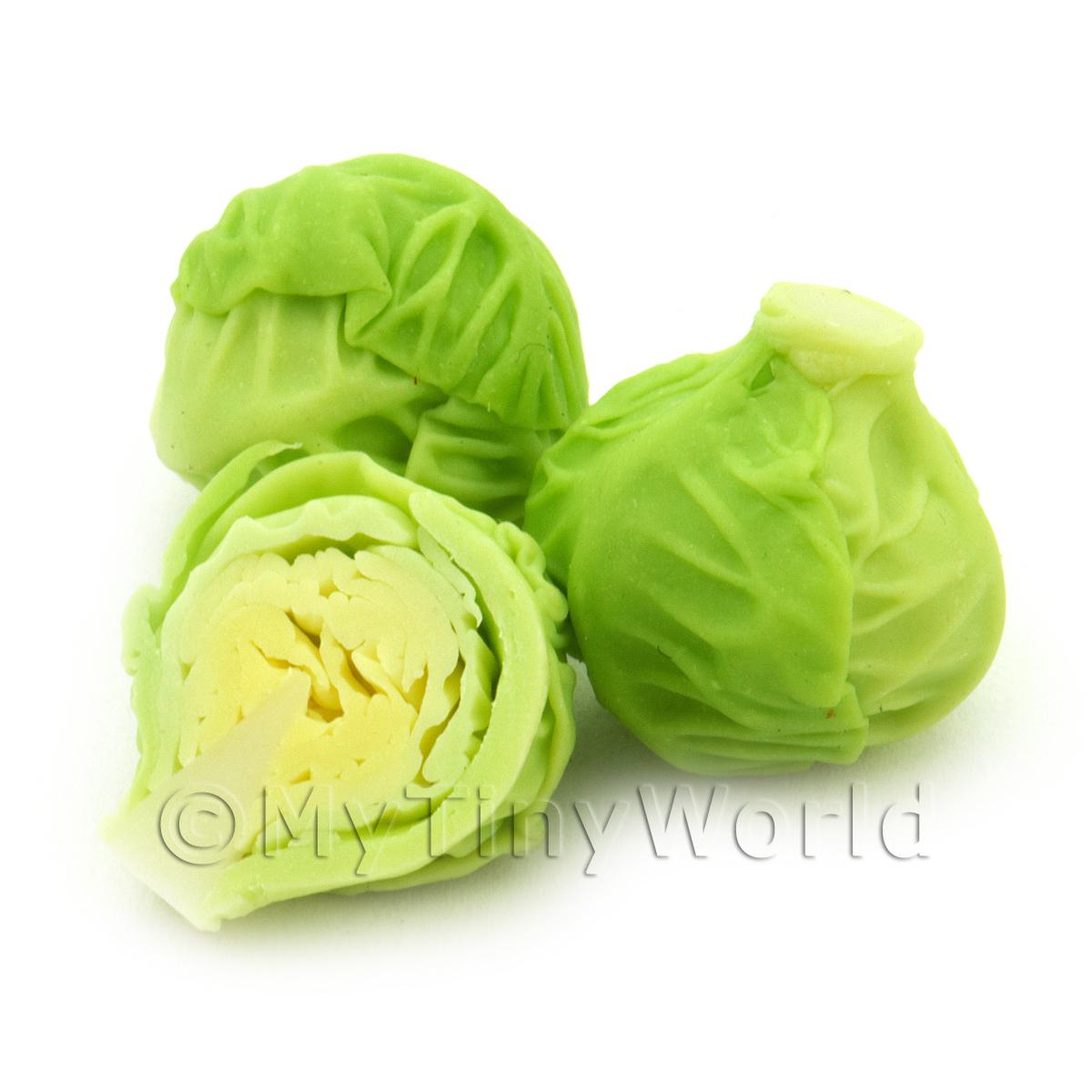 10 Loose Green Cabbage Vegetables Dollhouse Miniatures  Kitchen Grocers 