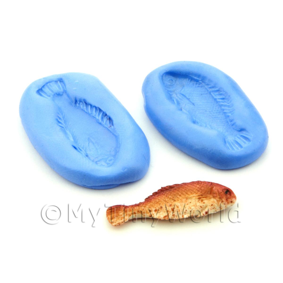 Dolls House Miniature Pink Spotty Silicone Fish Mould 
