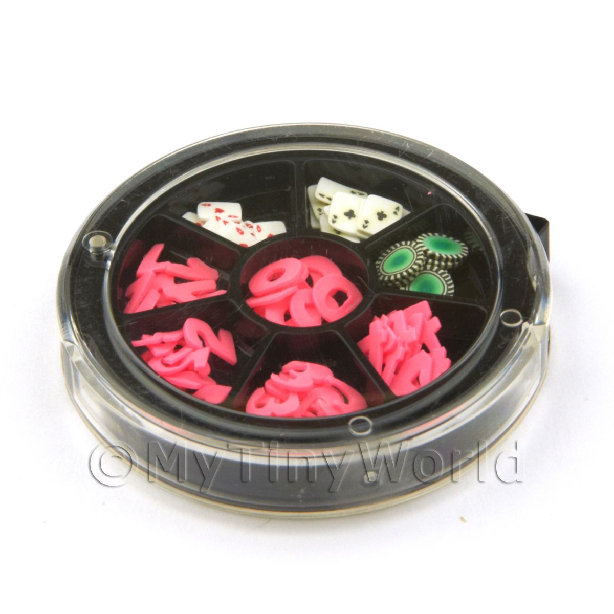 Cards And Poker Chip Slices In A Wheel 80 Assorted Nail Art Numbers 