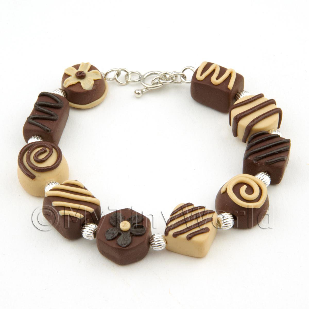 Dolls House Jewellery - Handmade Stirling Silver And Chocolate