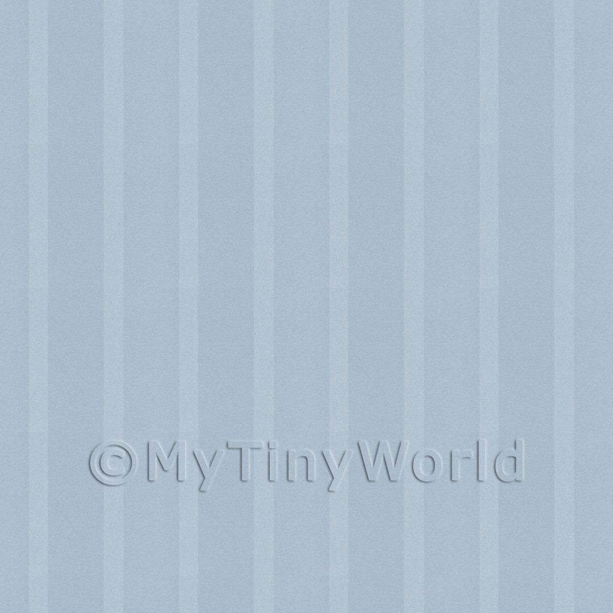 Dolls House Wallpaper - Dolls House Miniature Thick Blue Striped Wallpaper  | Product Code 12398 | Price From 