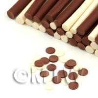 Milk And White Chocolate Buttons Nail Art Cane (FNC13)