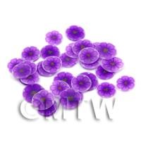 50 Purple Flower Cane Slices - Nail Art (FNS15)