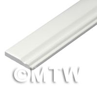 Dolls House Miniature White Painted 20mm Wood Skirting Board (Style 5)