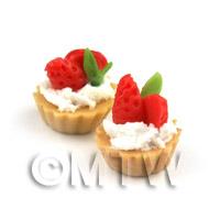 Dolls House Miniature Loose Sliced Strawberry and CreamTart