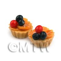 Dolls House Miniature Loose Handmade Black and Red Cherry Tart