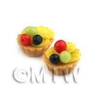 Dolls House Miniature Loose Handmade Cherry and Lemon Suprise Tart