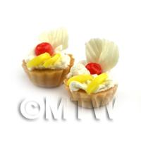 Dolls House Miniature Loose Handmade Cherry and Lemon Tart