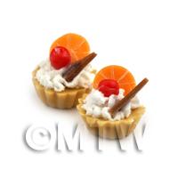 Dolls House Miniature Loose Handmade Chocolate Orange Tart