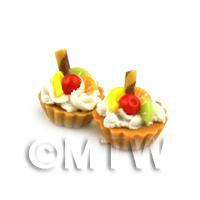 Dolls House Miniature Loose Handmade 4 Fruit Tart