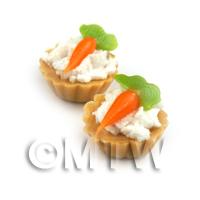 Dolls House Miniature Loose Handmade Fondant Carrot Tart