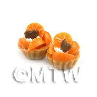 Dolls House Miniature Loose Handmade Peach and Orange Tart