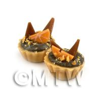 Dolls House Miniature Loose Handmade Chocolate Orange Tart