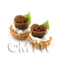 Dolls House Miniature Loose Handmade Chocolarte Rose Tart