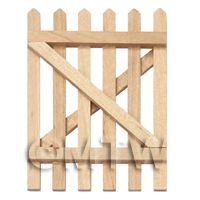 Dolls House Miniature White Wood Picket Gate