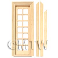 Dolls House Miniature Internal Single Glazed French Door