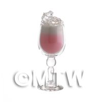 Miniature Strawberry Kiss Cocktail In a handmade Glass 