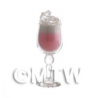 Miniature Strawberry Kiss Cocktail In a handmade Glass 