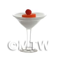 Miniature Banana Daiquiri Cocktail In A Martini Glass 