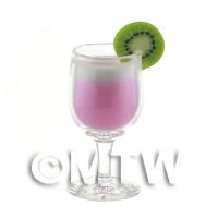 Miniature Purple Kiss Cocktail In a tiny Glass Goblet