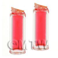 2 Miniature Cranberry Vodka Cocktails In Long Glasses