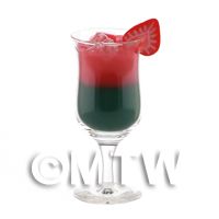 Miniature Green Eyes Cocktail In a Handmade Glass