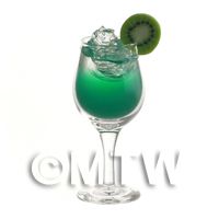 Miniature Emerald Heaven Cocktail In a Handmade Glass 