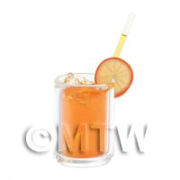 Miniature Vodka Orange Cocktail In A Long Glass