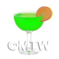 Miniature Melon Daiquiri Cocktail In A Martini Glass 