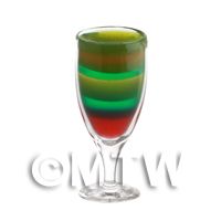 Miniature Rainbow Cocktail In a Handmade Glass 