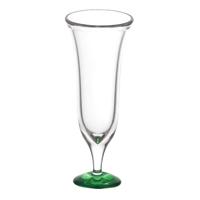 Dolls House Miniature Tall Curved Bell Shaped Top Glass With Green Base 