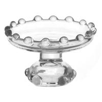 Dolls House Miniature Clear Glass Single Tier Cake Stand