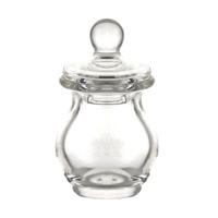 Dolls House Miniature Small Hand Blown Clear Cookie Jar 