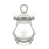 Dolls House Miniature Small Hand Blown Clear Cookie Jar 