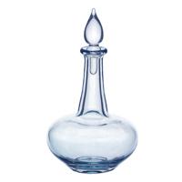 Miniature Handmade Blue Apothecary Style Glass Flask